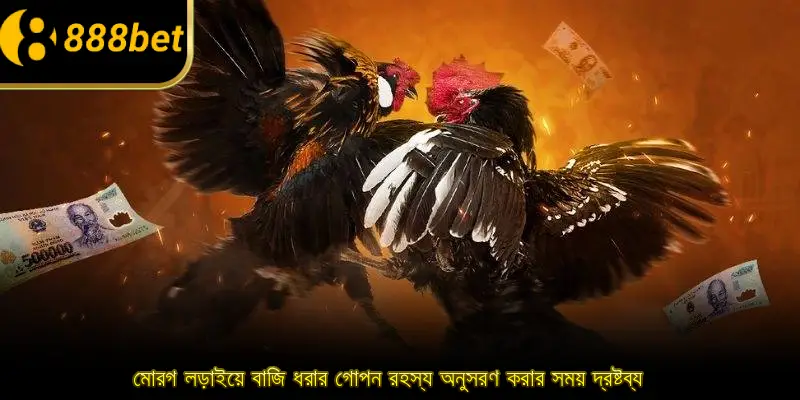 মোরগ লড়াইয়ে বাজি ধরার গোপন রহস্য অনুসরণ করার সময় দ্রষ্টব্য
