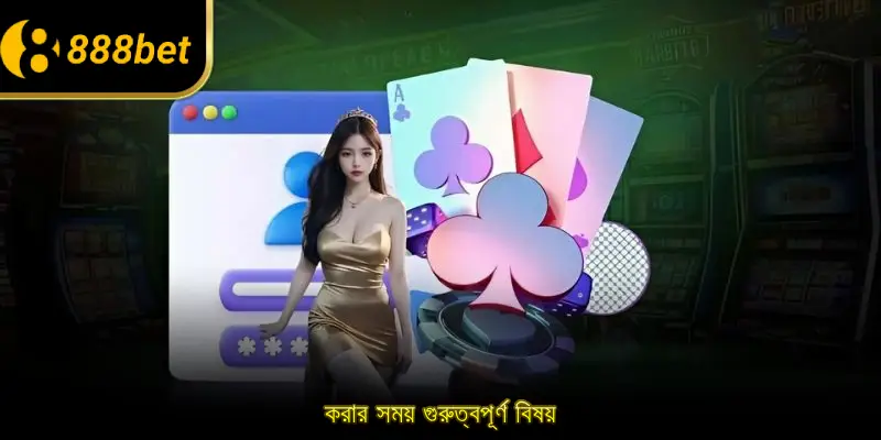 করার সময় গুরুত্বপূর্ণ বিষয়